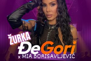 Plakat za koncert Mie Borisavljević i ĐeGori tima u Arena Centru Banja Luka.