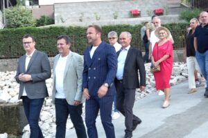 Marinko Božović i Draško Stanivuković na otvaranju novog šetališta na rijeki Vrbas u Banjaluci